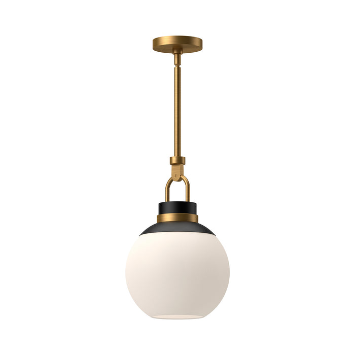 Alora PD520512AGOP One Light Pendant, Aged Gold/Opal Matte Glass