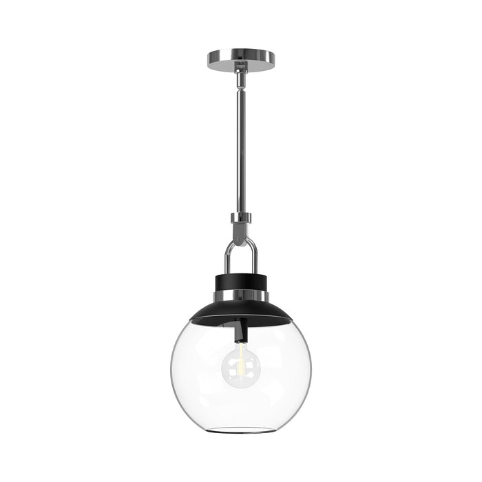 Alora PD520512CHCL One Light Pendant, Chrome/Clear Glass