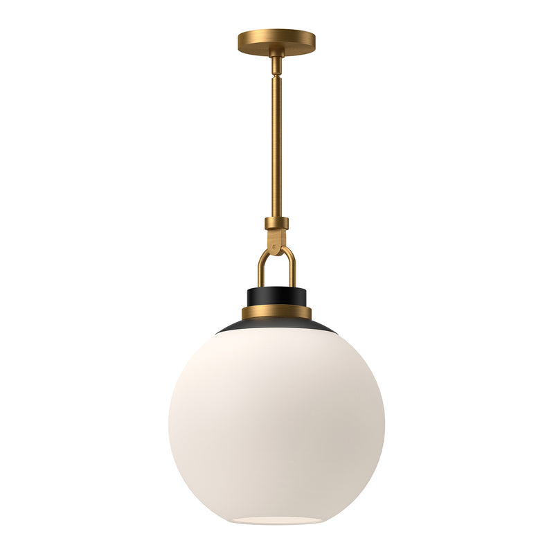 Alora PD520516AGOP One Light Pendant, Aged Gold/Opal Matte Glass