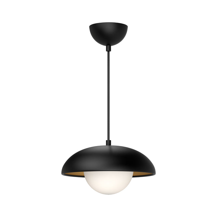 Alora PD522011MBOP One Light Pendant, Matte Black/Opal Matte Glass