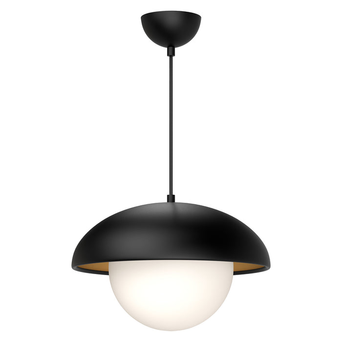 Alora PD522016MBOP One Light Pendant, Matte Black/Opal Matte Glass
