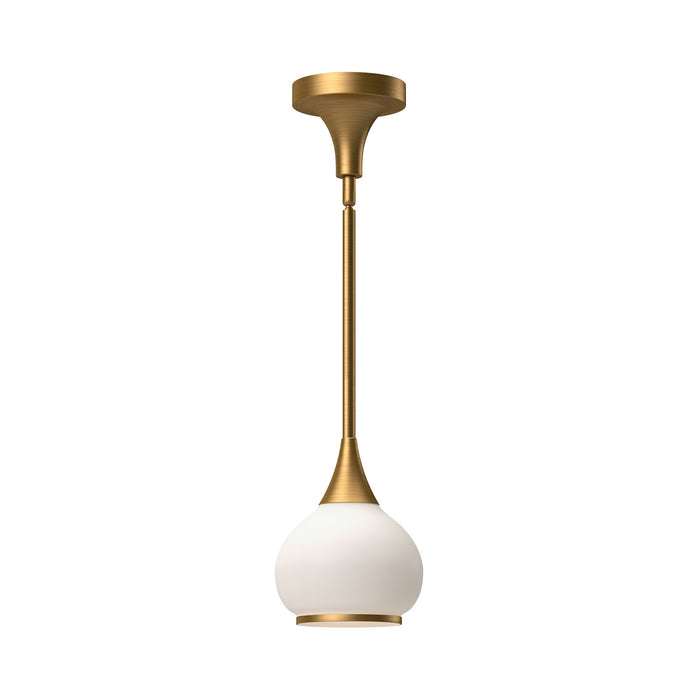 Alora PD524006AGOP One Light Pendant, Aged Gold/Opal Matte Glass