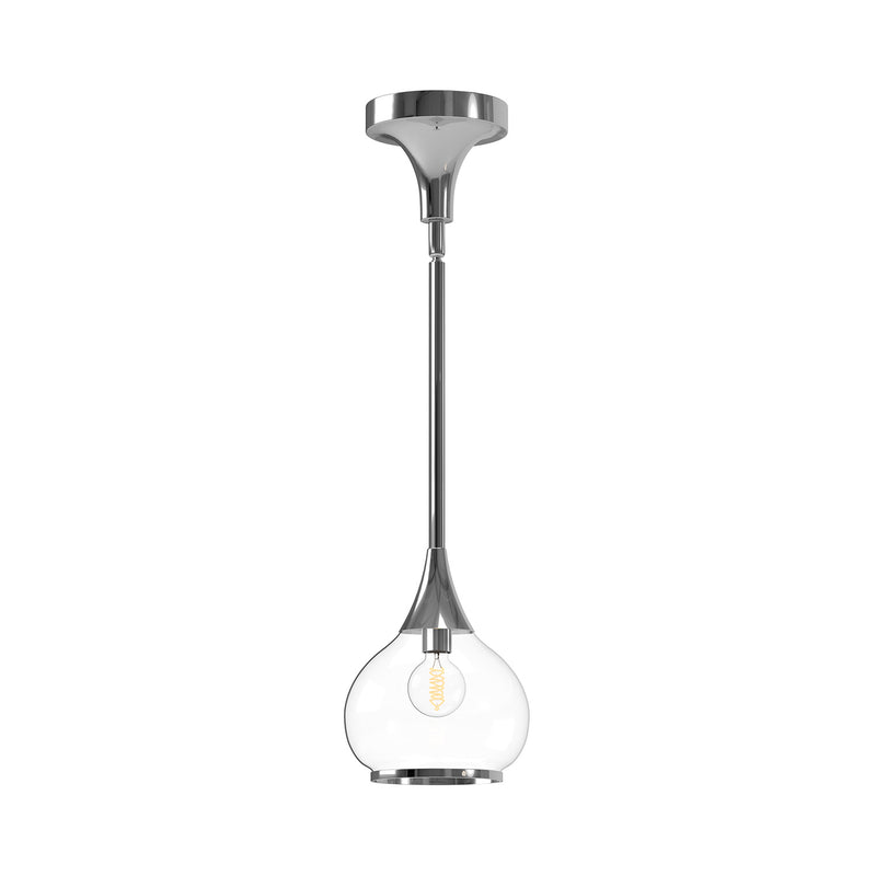 Alora PD524006CHCL One Light Pendant, Chrome/Clear Glass