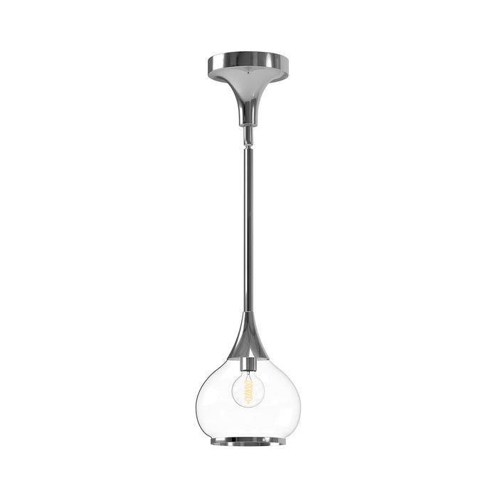 Alora PD524006CHCL One Light Pendant, Chrome/Clear Glass