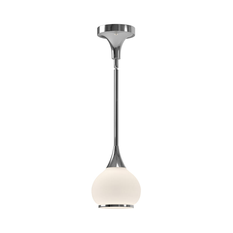 Alora PD524006CHOP One Light Pendant, Chrome/Opal Matte Glass