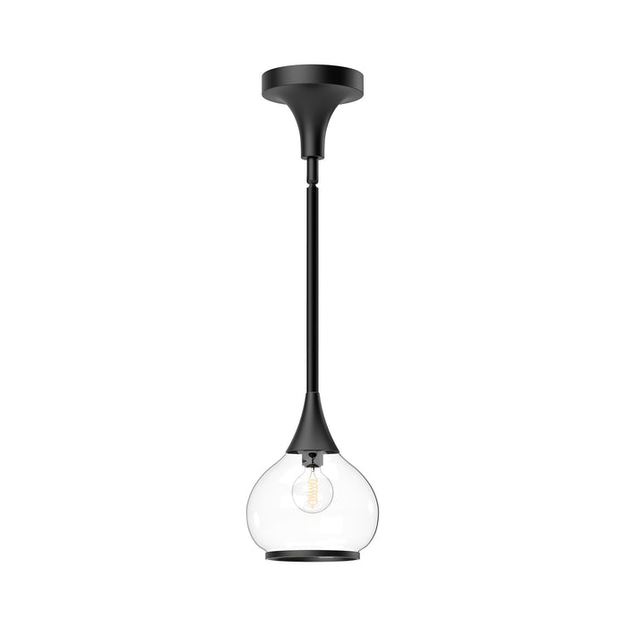 Alora PD524006MBCL One Light Pendant, Clear Glass/Matte Black