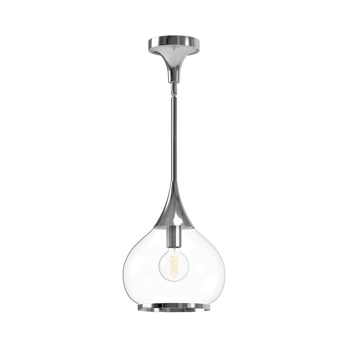 Alora PD524110CHCL One Light Pendant, Chrome/Clear Glass