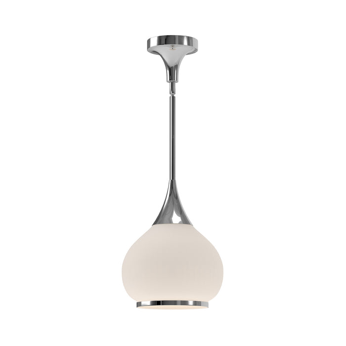 Alora PD524110CHOP One Light Pendant, Chrome/Opal Matte Glass