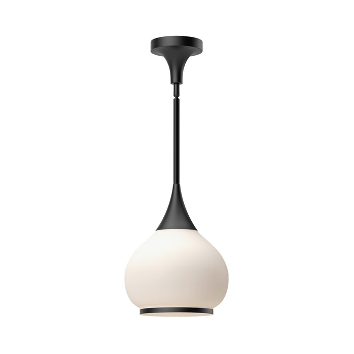 Alora PD524110MBOP One Light Pendant, Matte Black/Opal Matte Glass