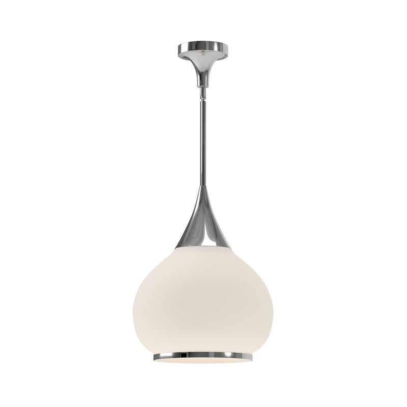Alora PD524214CHOP One Light Pendant, Chrome/Opal Matte Glass