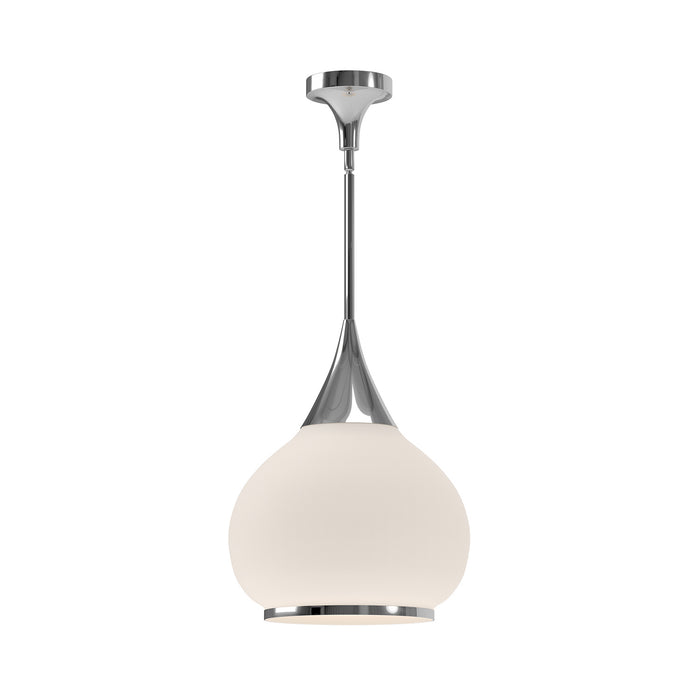 Alora PD524214CHOP One Light Pendant, Chrome/Opal Matte Glass