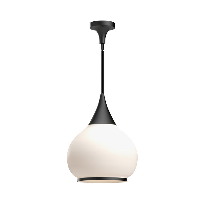 Alora PD524214MBOP One Light Pendant, Matte Black/Opal Matte Glass