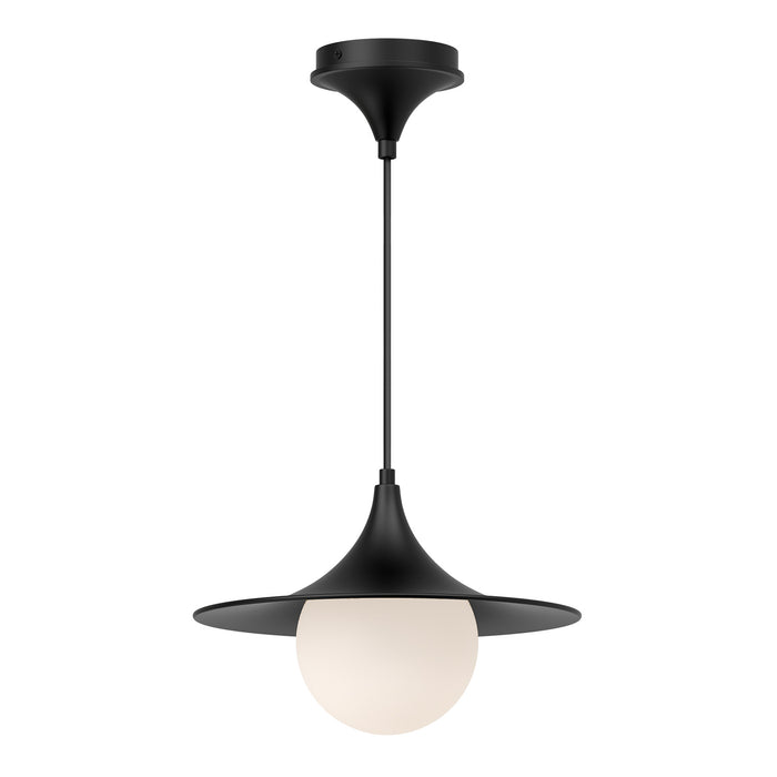 Alora PD525113MBOP One Light Pendant, Matte Black/Opal Matte Glass