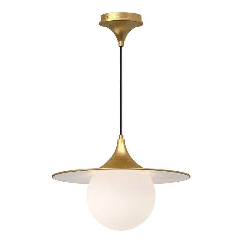 Alora PD525216BGOP One Light Pendant, Brushed Gold/Opal Matte Glass