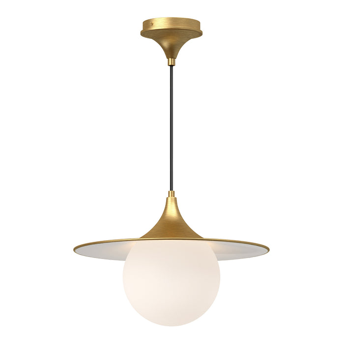 Alora PD525216BGOP One Light Pendant, Brushed Gold/Opal Matte Glass