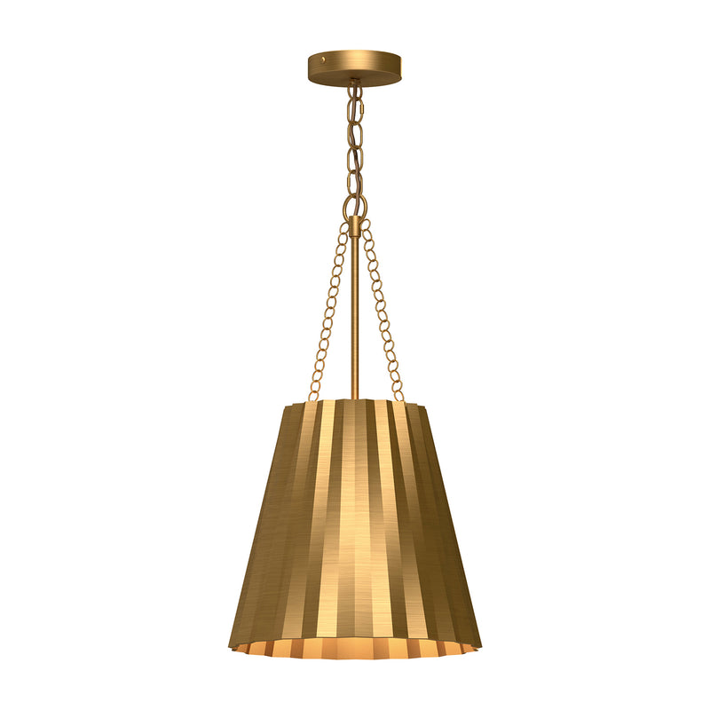 Alora PD528012AG One Light Pendant, Aged Gold