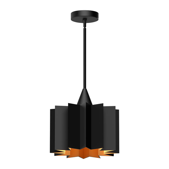 Alora PD528412MB One Light Pendant, Matte Black