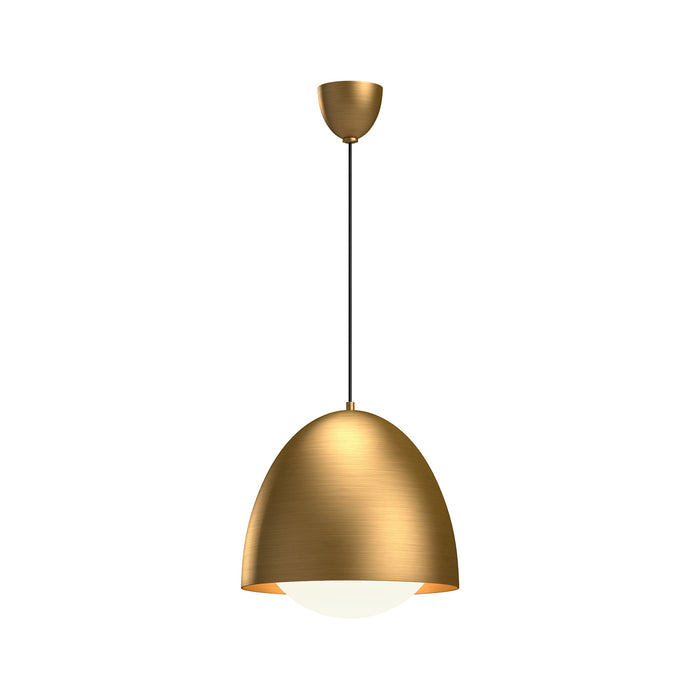 Alora PD529116AGOP One Light Pendant, Aged Gold/Opal Matte Glass