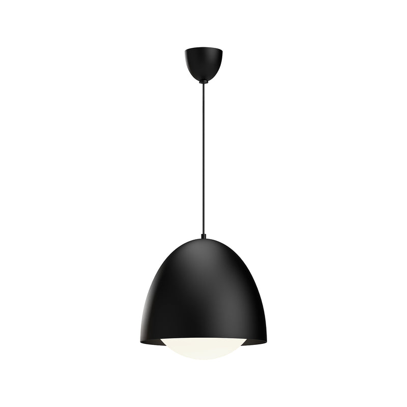 Alora PD529116MBOP One Light Pendant, Matte Black/Opal Matte Glass