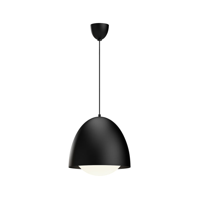 Alora PD529116MBOP One Light Pendant, Matte Black/Opal Matte Glass