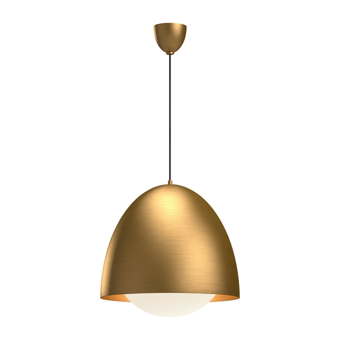 Alora PD529220AGOP One Light Pendant, Aged Gold/Opal Matte Glass