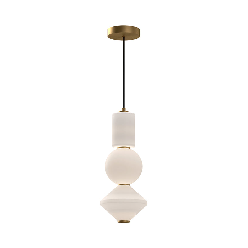 Alora PD530341AGOP LED Pendant, Aged Gold/Opal Matte Glass