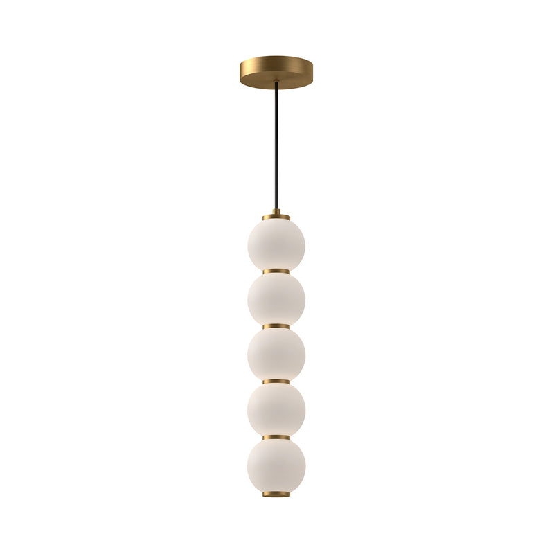 Alora PD531515AGOP LED Pendant, Aged Gold/Opal Matte Glass