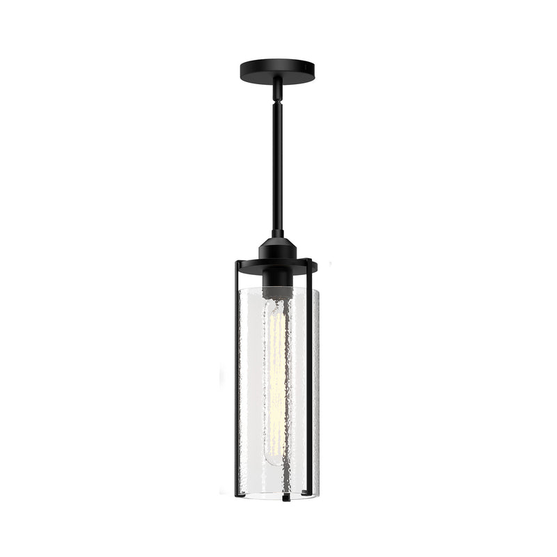 Alora PD536005MBWC One Light Pendant, Clear Water Glass/Matte Black