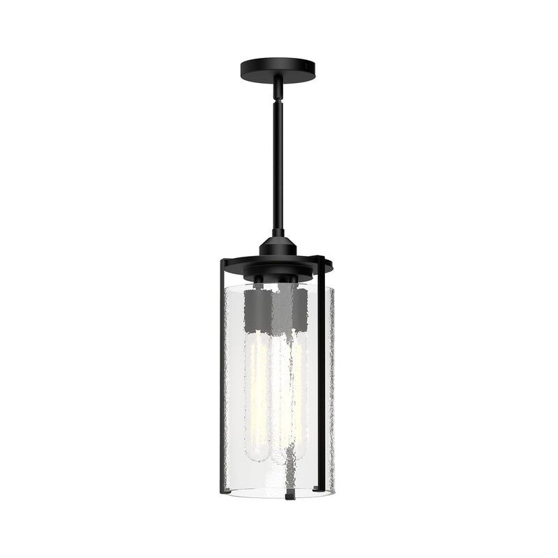 Alora PD536107MBWC Three Light Pendant, Clear Water Glass/Matte Black