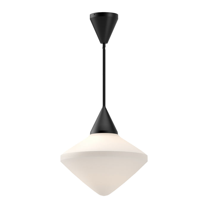 Alora PD537714MBOP One Light Pendant, Matte Black/Opal Matte Glass