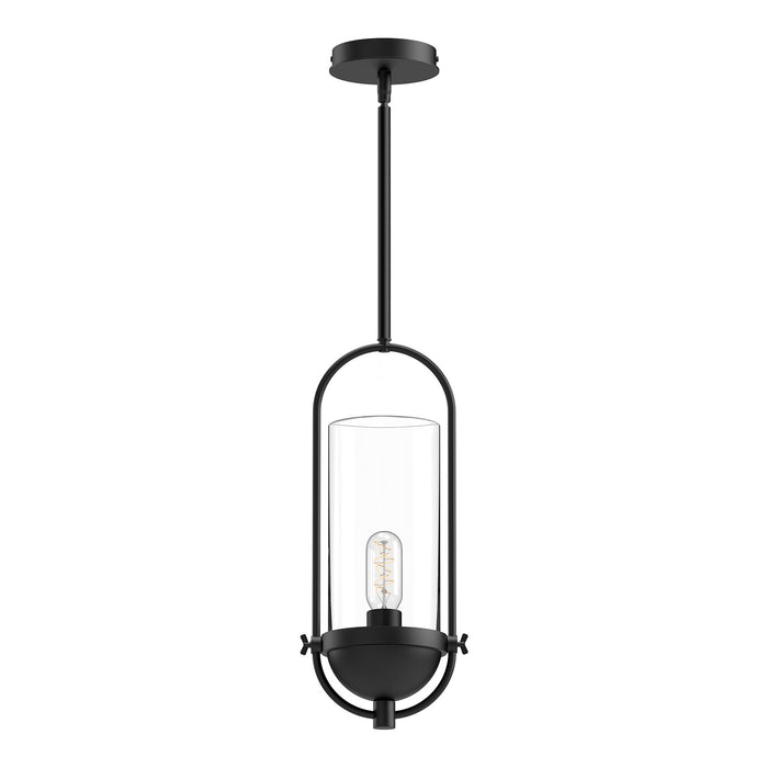 Alora PD539018MBCL One Light Pendant, Clear Glass/Matte Black