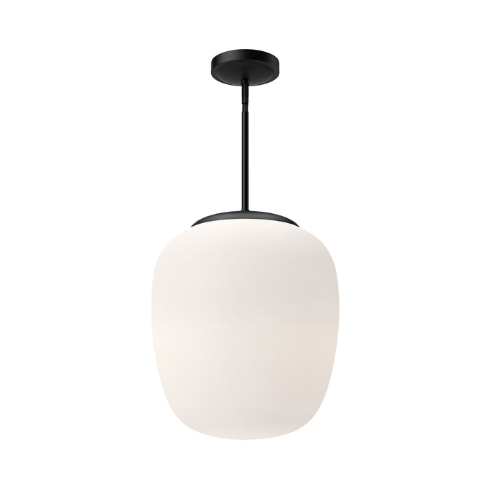 Alora PD541014MBOP One Light Pendant, Matte Black/Opal Matte Glass