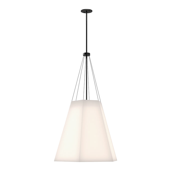 Alora PD545622MBWL Three Light Pendant, Matte Black/White Linen