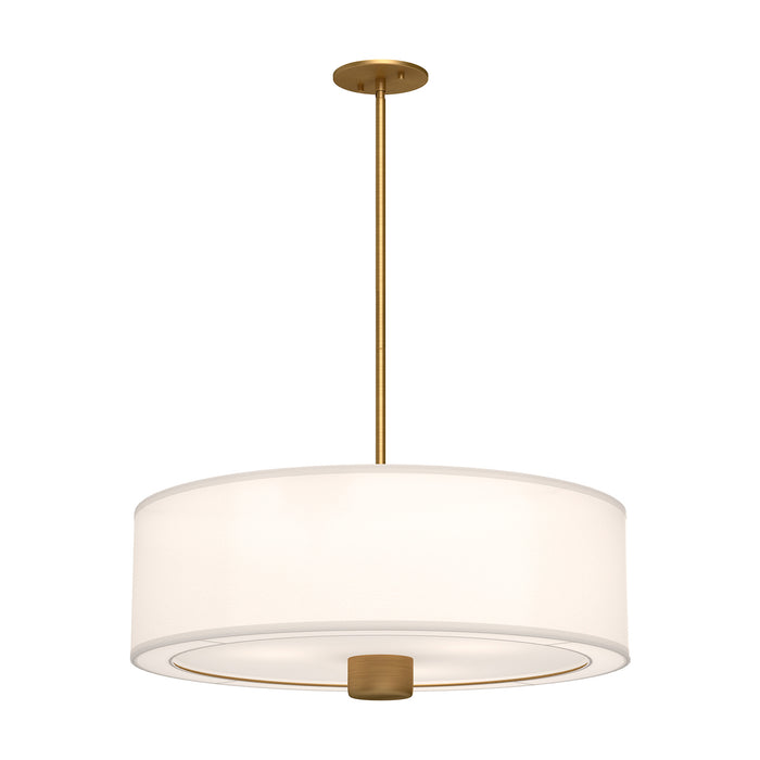 Alora PD547924AGWL Three Light Pendant, Aged Gold/White Linen