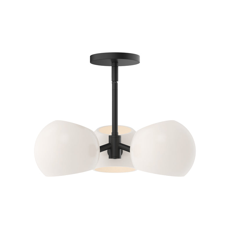 Alora PD548315MBOP Three Light Pendant, Matte Black/Opal Matte Glass