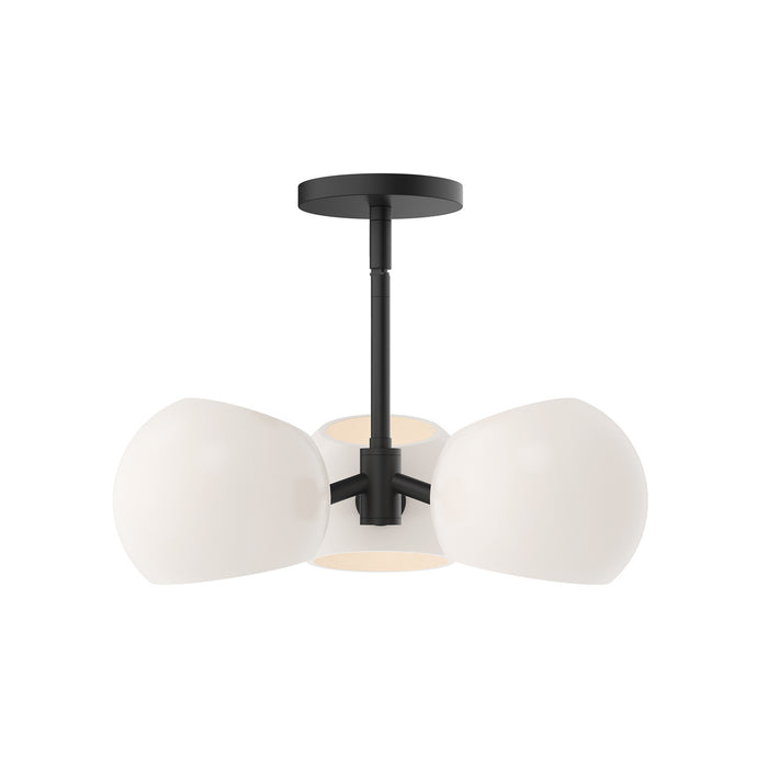Alora PD548315MBOP Three Light Pendant, Matte Black/Opal Matte Glass