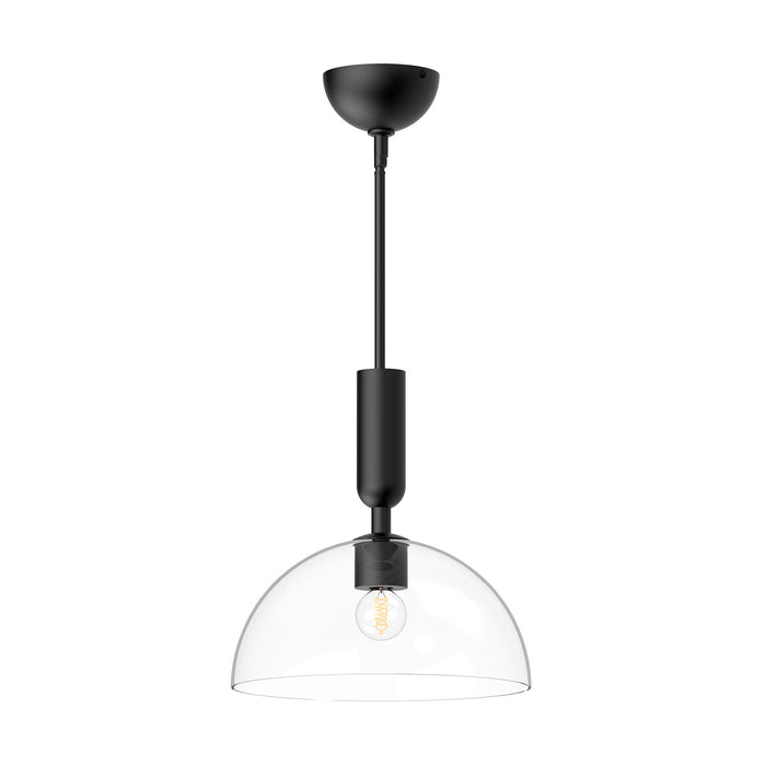 Alora PD563012MBCL One Light Pendant, Clear Glass/Matte Black