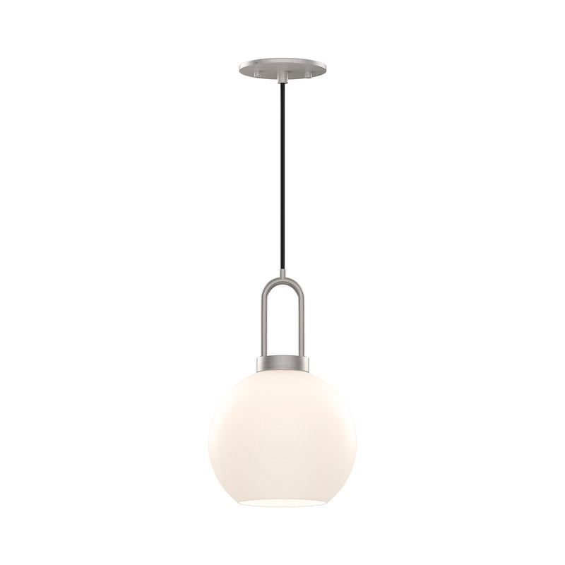 Alora PD601608BNOP One Light Pendant, Brushed Nickel/Opal Matte Glass