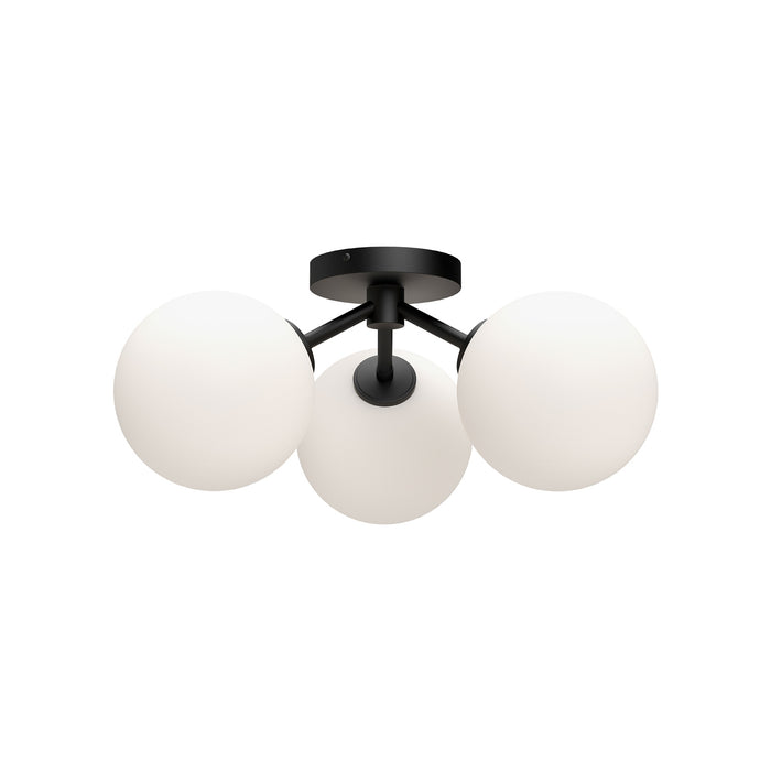 Alora SF549315MBOP Three Light Semi-Flush Mount, Matte Black/Opal Matte Glass