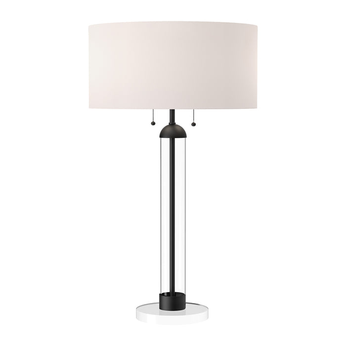 Alora TL567218MBWL Two Light Table Lamp, Matte Black/White Linen