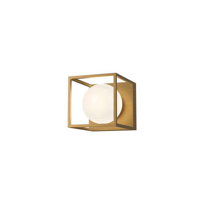 Alora VL519106AGOP One Light Bathroom Fixtures, Aged Gold/Opal Matte Glass