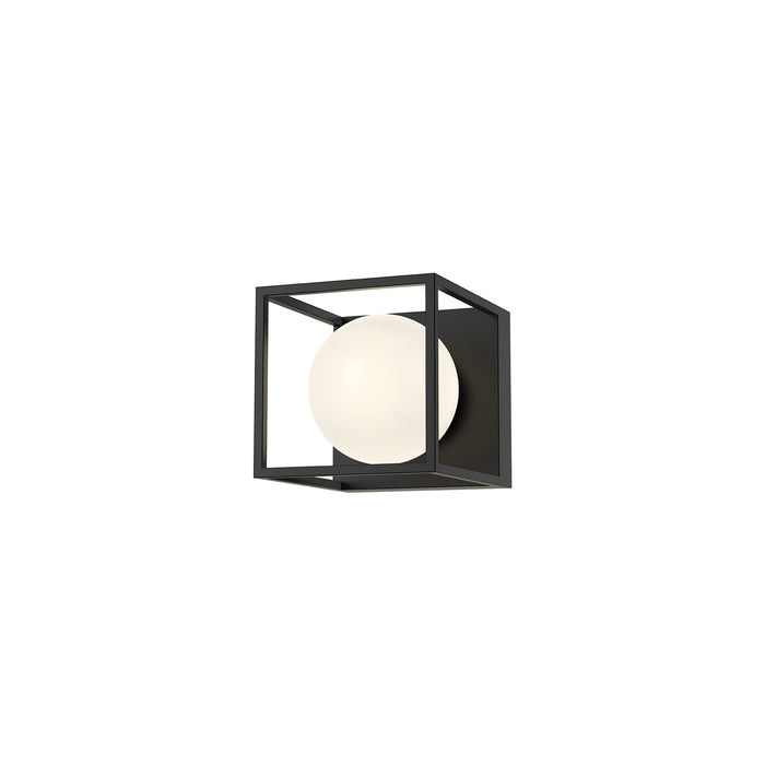 Alora VL519106MBOP One Light Bathroom Fixtures, Matte Black/Opal Matte Glass