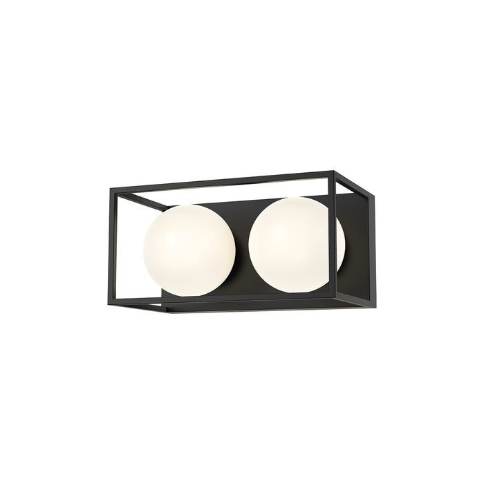 Alora VL519213MBOP Two Light Bathroom Fixtures, Matte Black/Opal Matte Glass