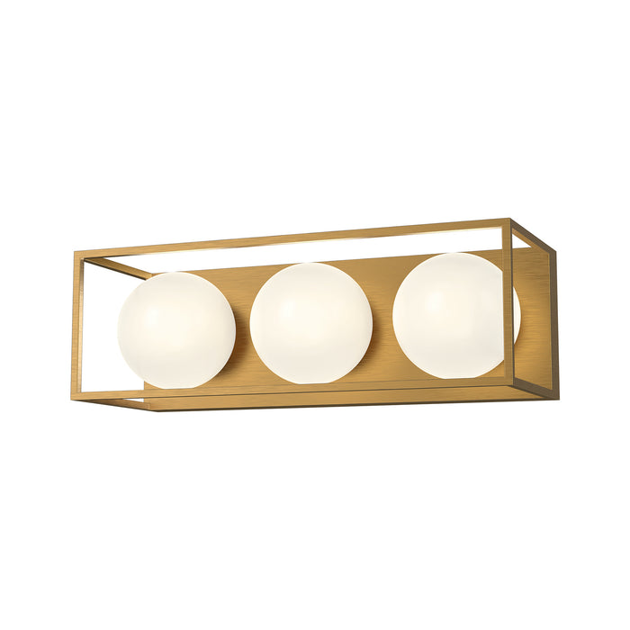 Alora VL519319AGOP Three Light Bathroom Fixtures, Aged Gold/Opal Matte Glass