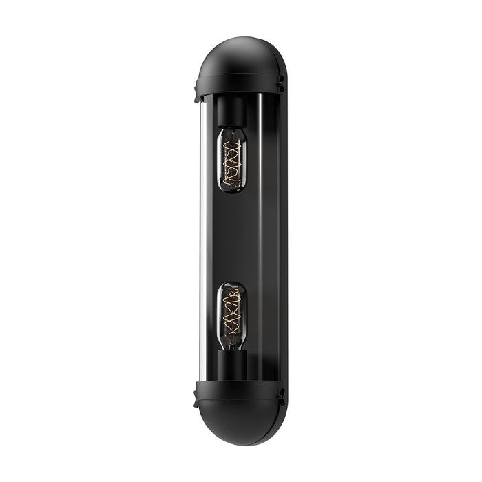 Alora VL539221MBCL Two Light Bathroom Fixtures, Clear Glass/Matte Black