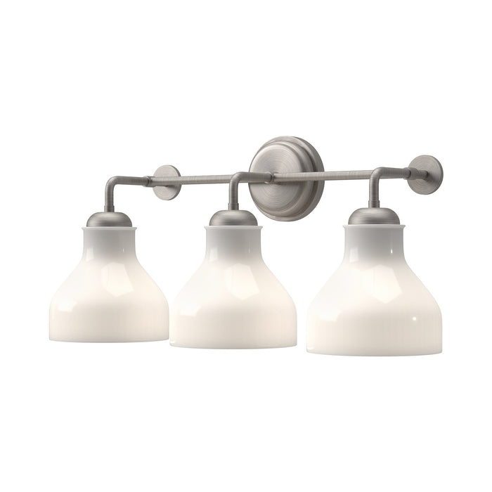 Alora VL540322BNGO Three Light Bathroom Fixtures, Brushed Nickel/Glossy Opal Glass