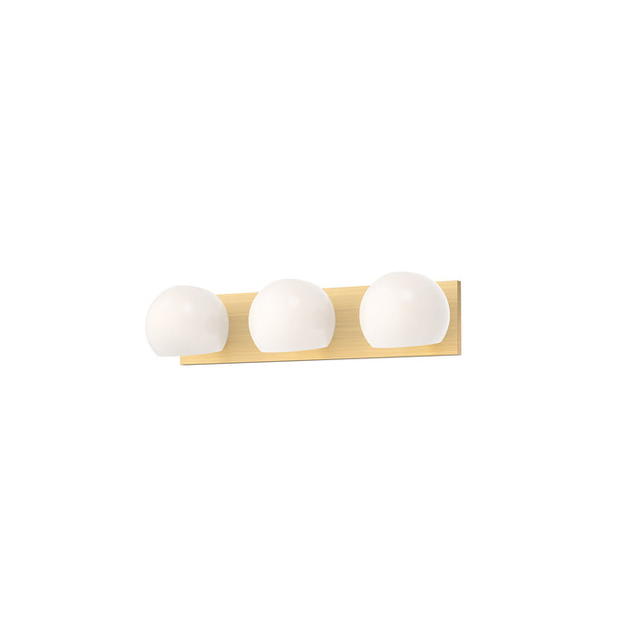 Alora VL548322BGOP Three Light Bathroom Fixtures, Brushed Gold/Opal Matte Glass