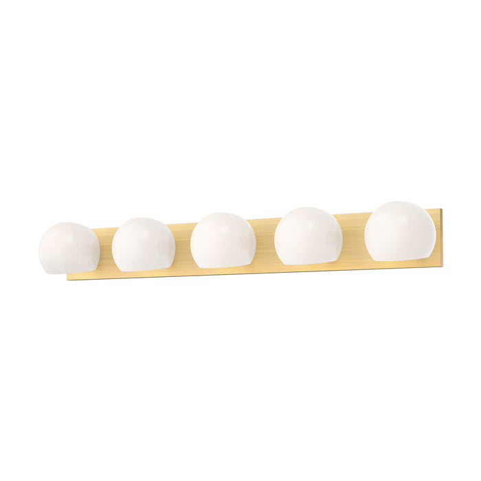 Alora VL548540BGOP Five Light Bathroom Fixtures, Brushed Gold/Opal Matte Glass