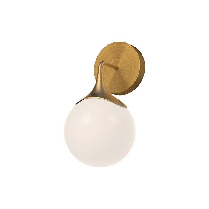 Alora WV505106AGOP One Light Vanity, Aged Gold/Opal Matte Glass