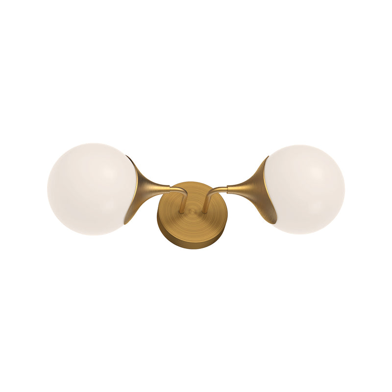 Alora WV505219AGOP Two Light Vanity, Aged Gold/Opal Matte Glass